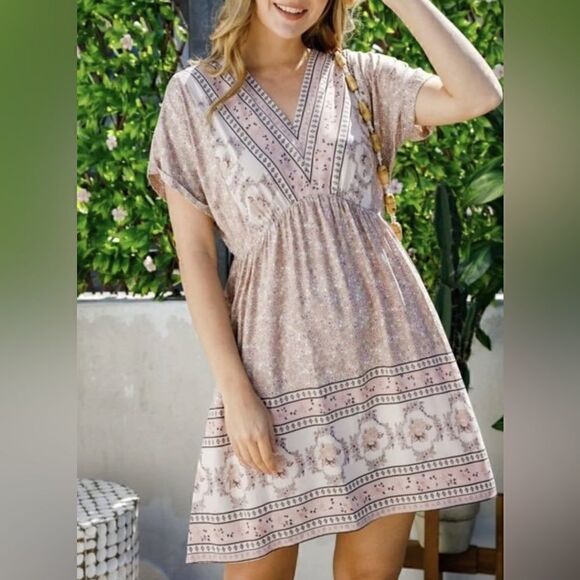 Davi & Dani Boho Swim Cover Dress - Picture 1 of 9